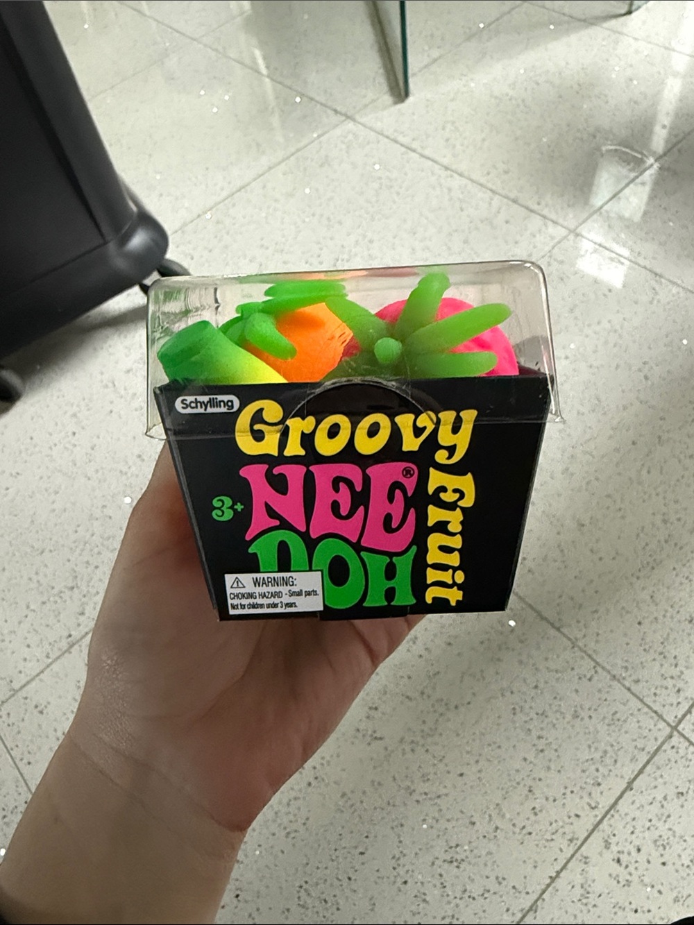 Groovy NeeDoh Fruit Stress Toys - Neon Green & Pink